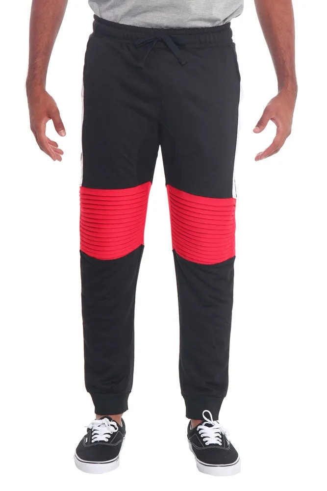 Color Block Biker French Terry Jogger Pants sold by G-Style USA
