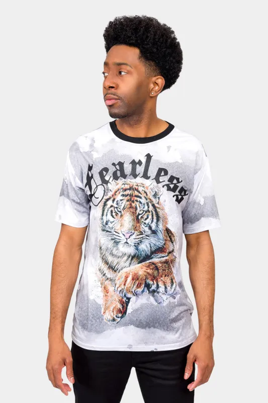 Embossed Fearless Tiger T-Shirt sold by G-Style USA