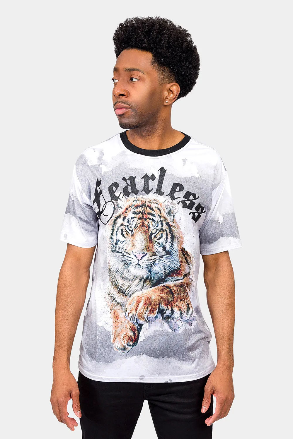 Embossed Fearless Tiger T-Shirt sold by G-Style USA