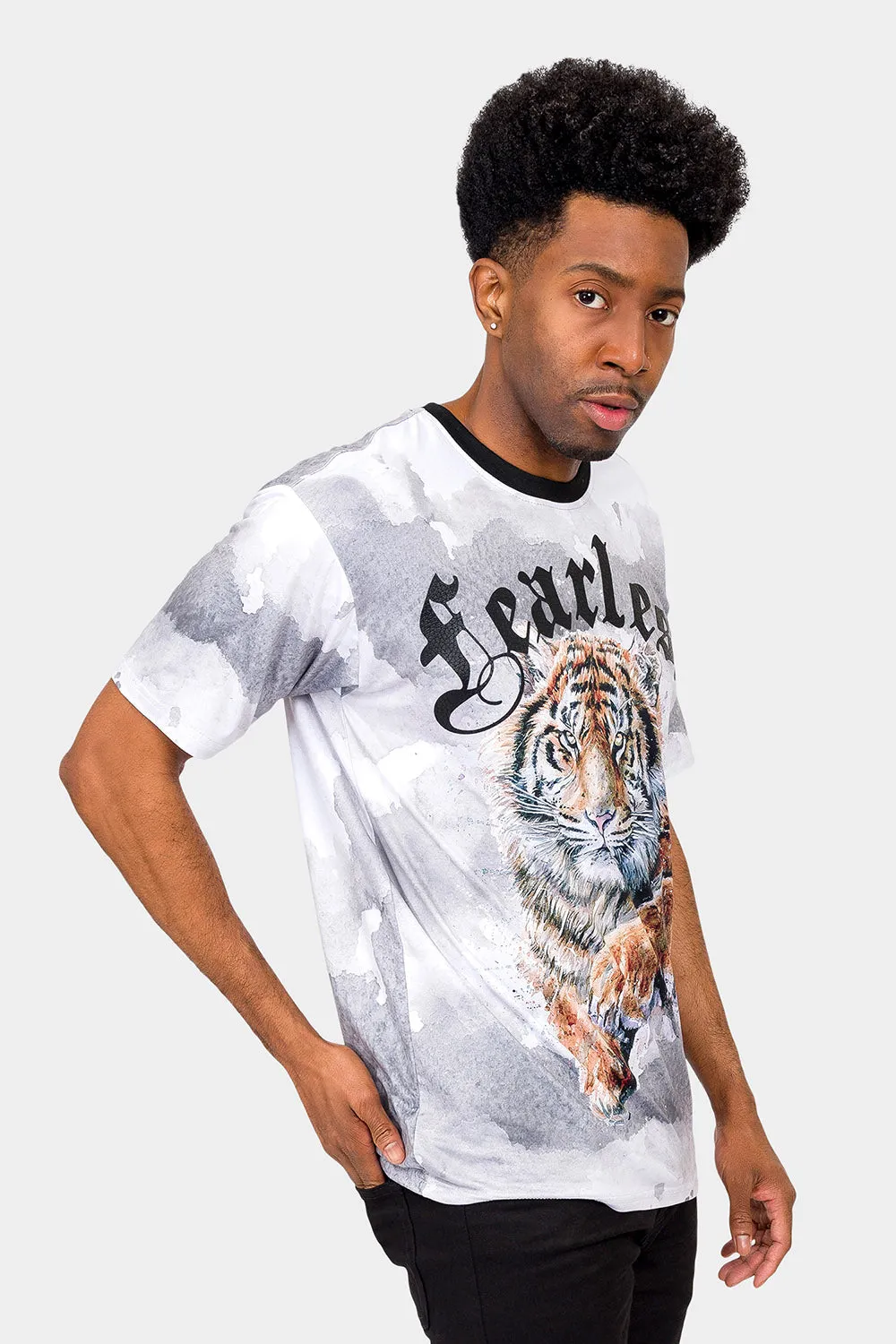 Embossed Fearless Tiger T-Shirt sold by G-Style USA product image thumbnail 4