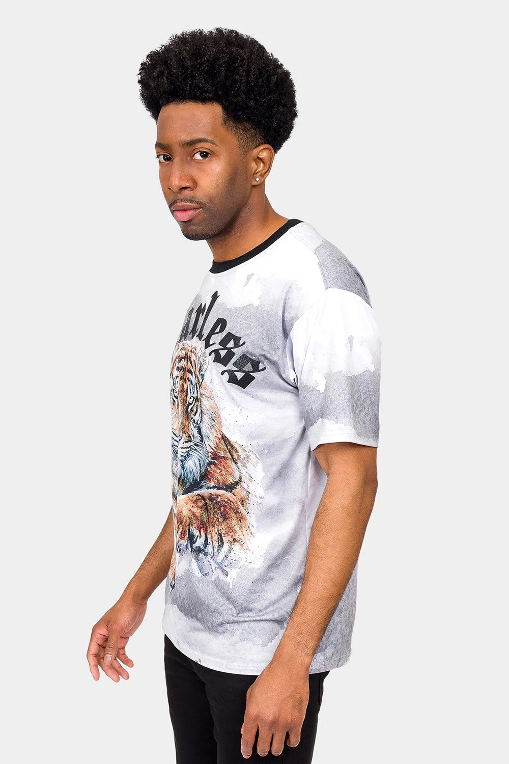 Embossed Fearless Tiger T-Shirt sold by G-Style USA product image thumbnail 2
