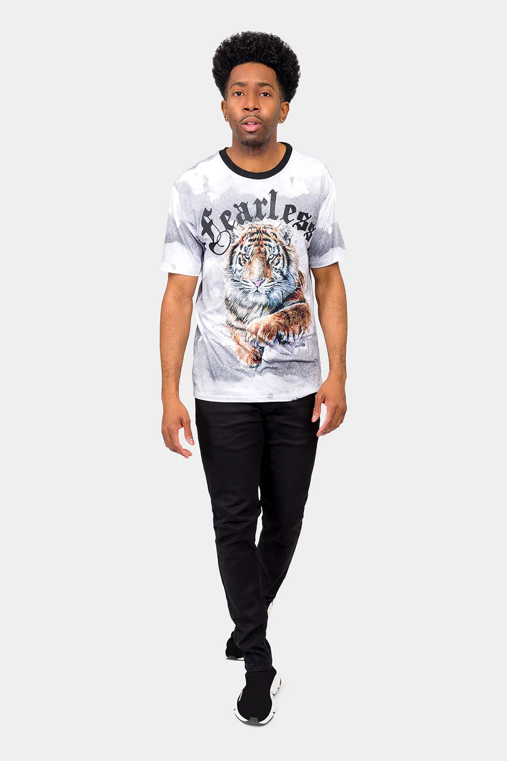 Embossed Fearless Tiger T-Shirt sold by G-Style USA product image thumbnail 5