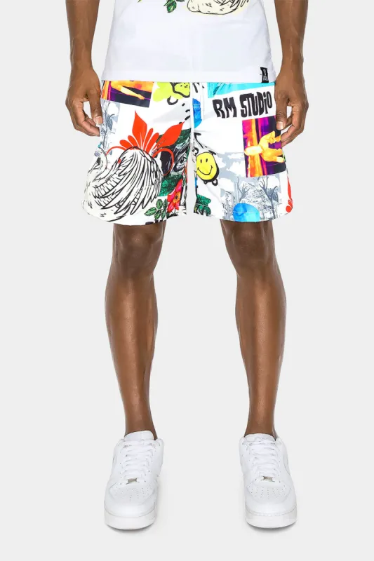Hawaiian Graphic Active Shorts sold by G-Style USA