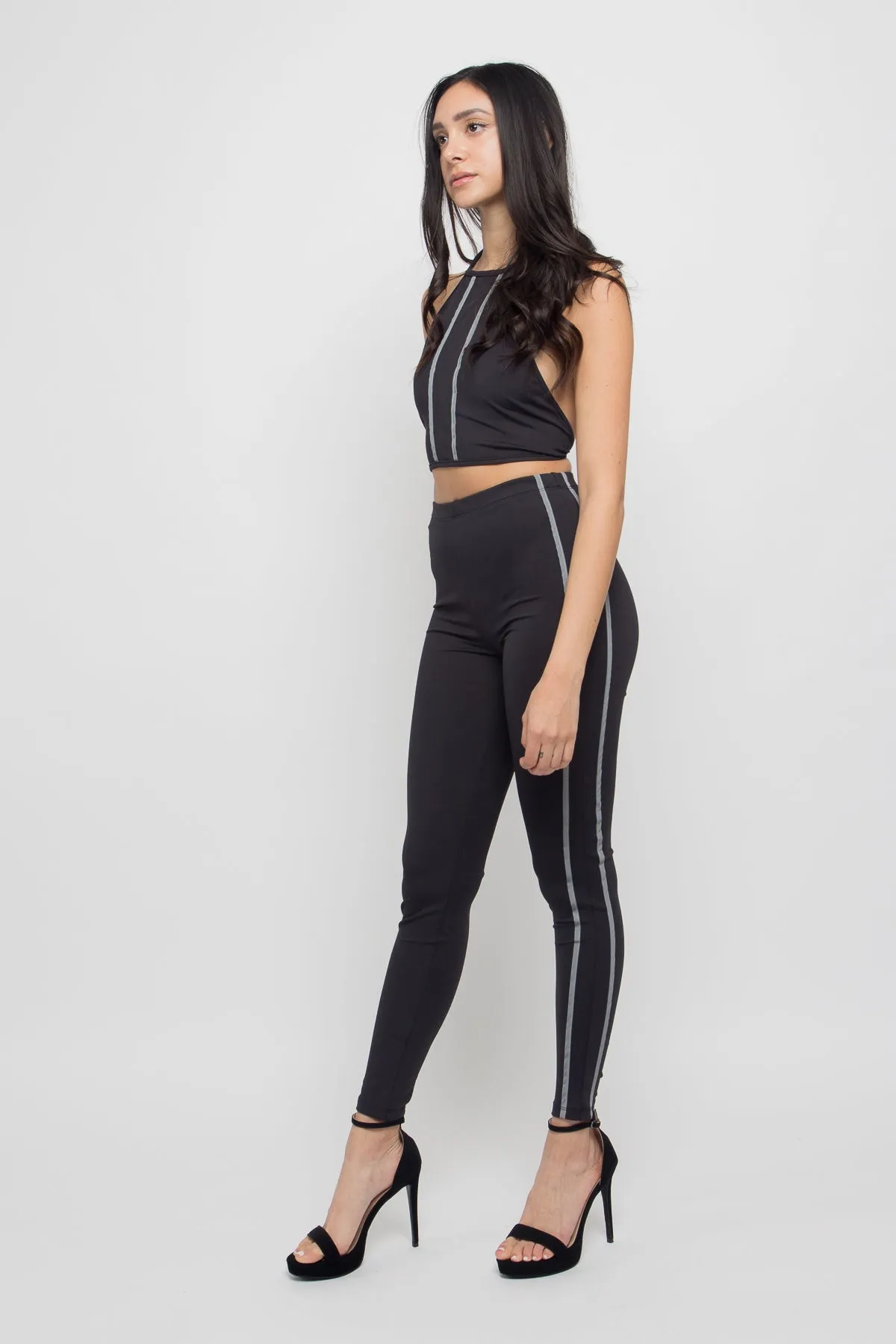 Reflective Strip Halter Top Set sold by G-Style USA product image thumbnail 2