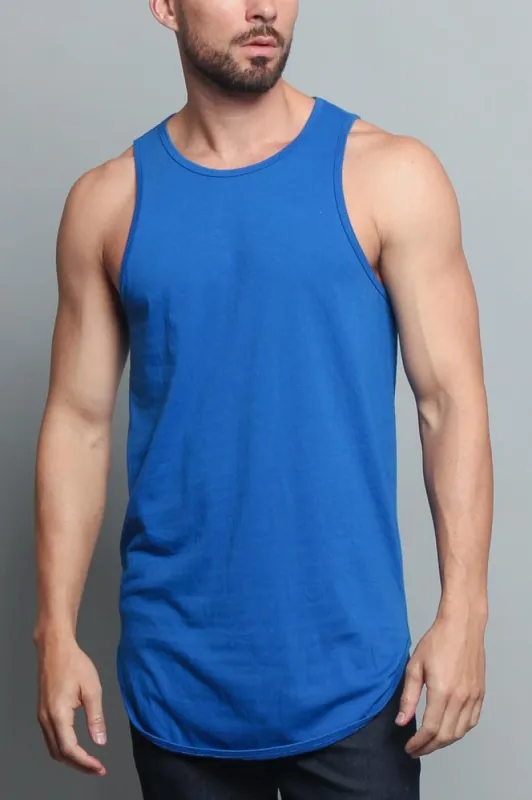 Basic Long Length Curved Hem Tank Top (New 2018 Colorways) sold by G-Style USA