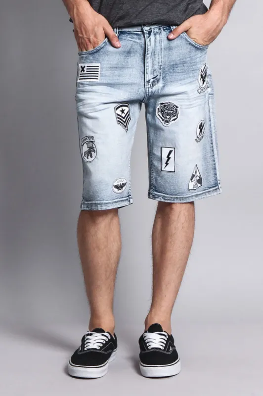 Patch Denim Shorts sold by G-Style USA