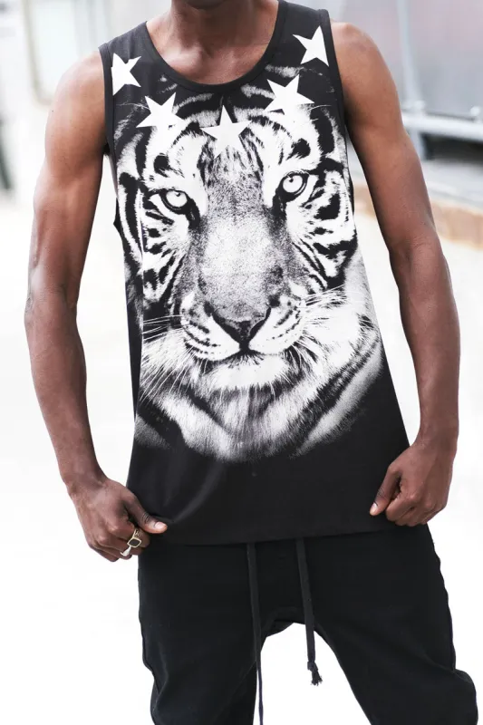 Men's Tiger Graphic Tank Top made by G-Style USA