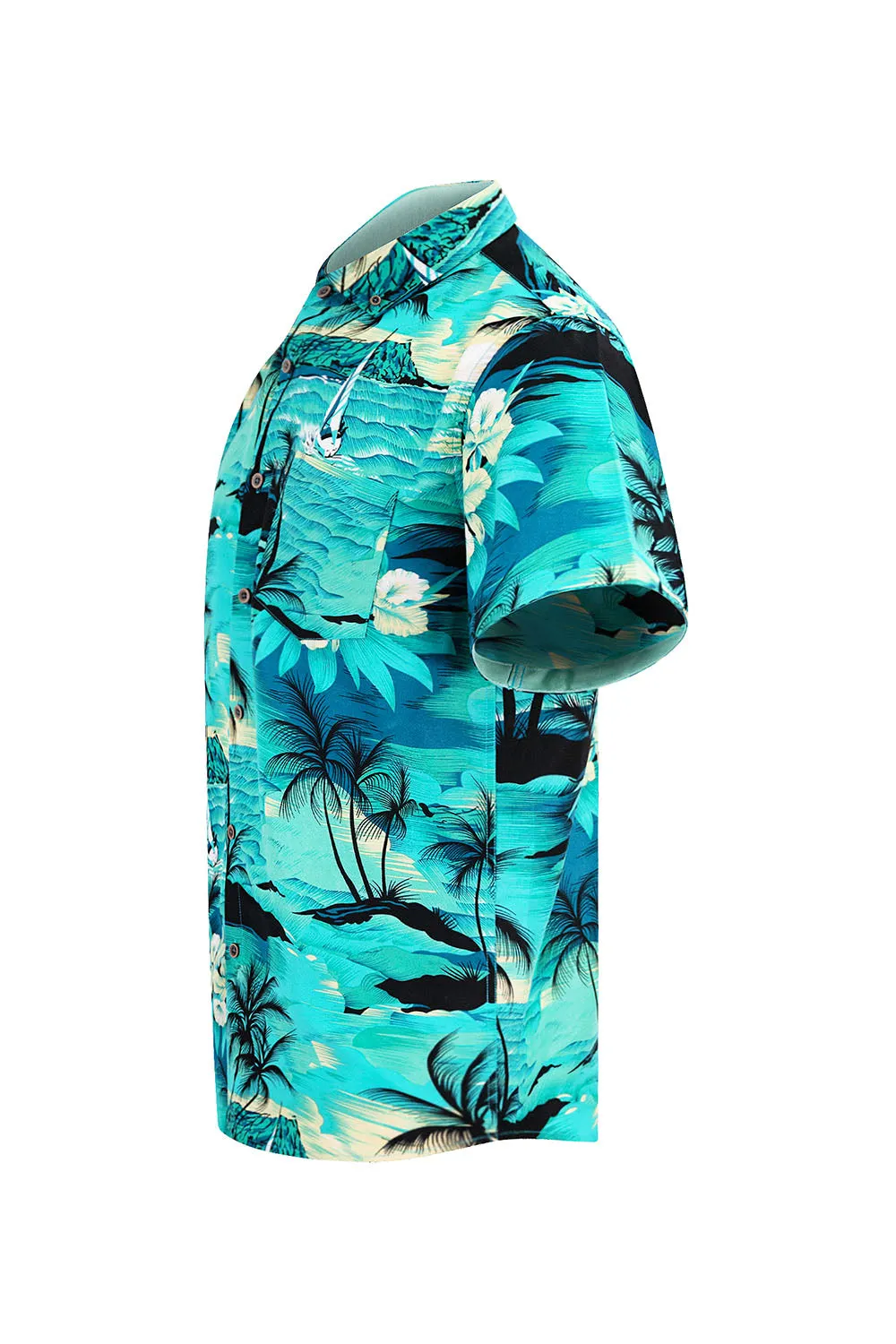 Men's Ocean Island Print Button Down Short Sleeve Shirts sold by G-Style USA product image thumbnail 2