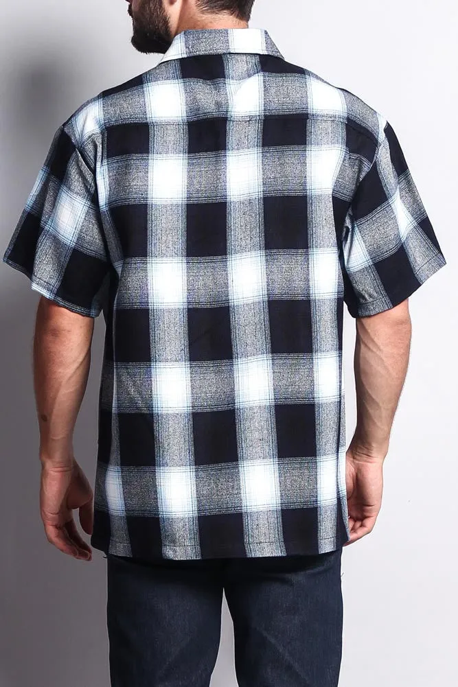 Western Casual Plaid Short Sleeve Button Up Shirt sold by G-Style USA product image thumbnail 4
