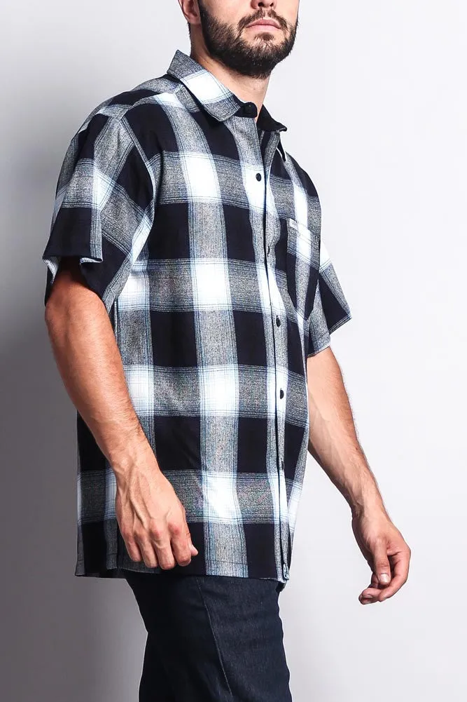 Western Casual Plaid Short Sleeve Button Up Shirt sold by G-Style USA product image thumbnail 5