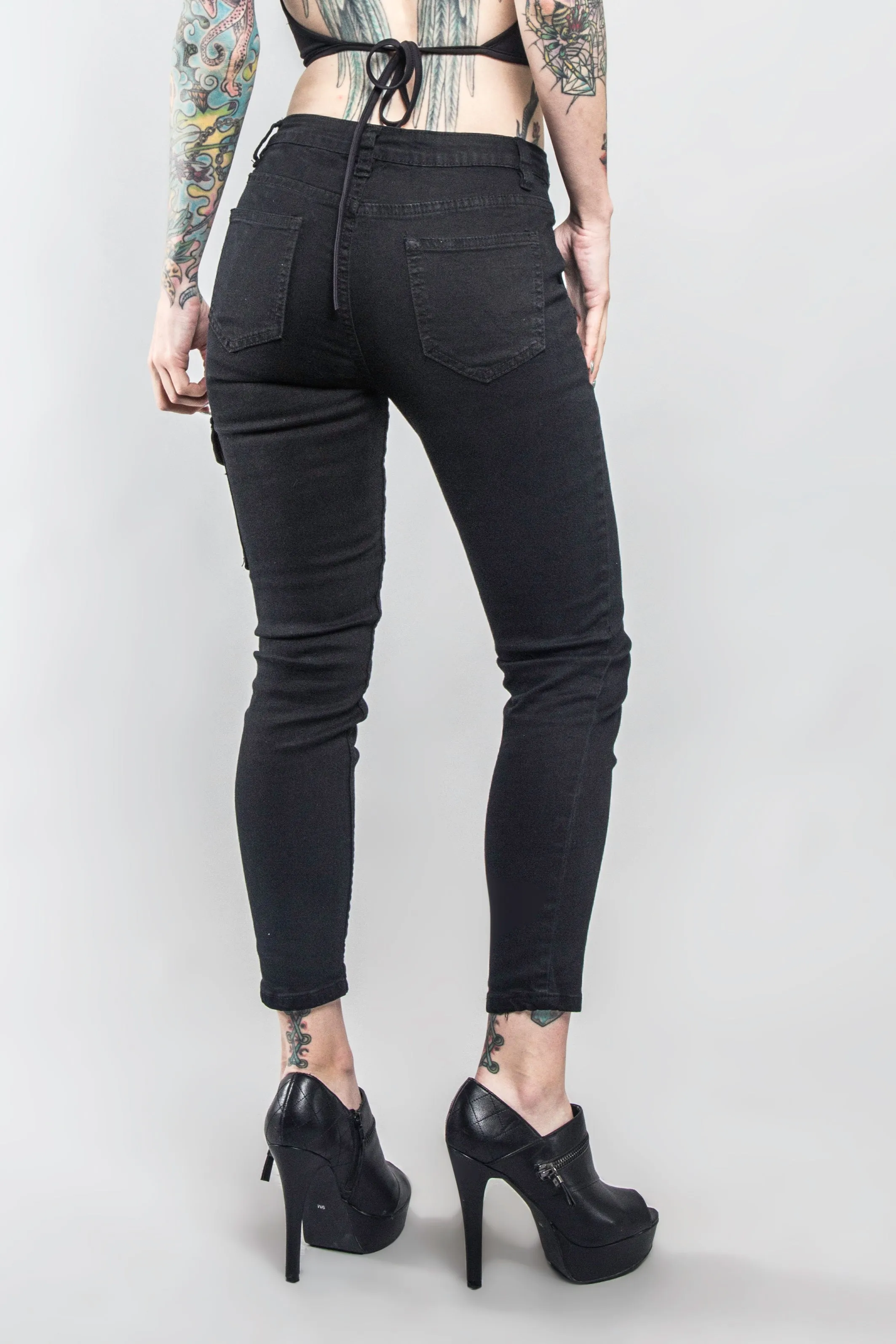 Buttoned Skinny Cargo Pants sold by G-Style USA product image thumbnail 3