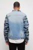 Tiger Striped Sleeve Denim Jacket sold by G-Style USA