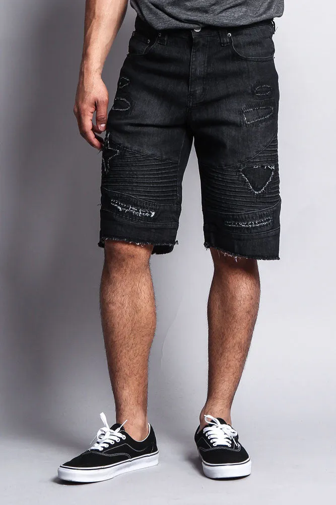 Distressed Biker Denim Shorts sold by G-Style USA product image thumbnail 2