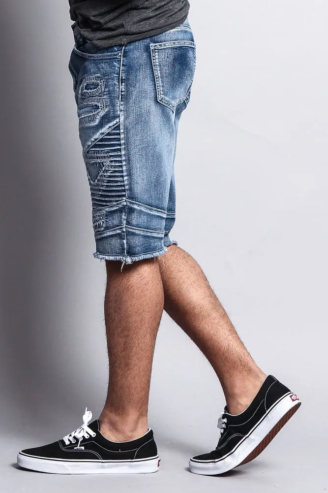 Distressed Biker Denim Shorts sold by G-Style USA product image thumbnail 3