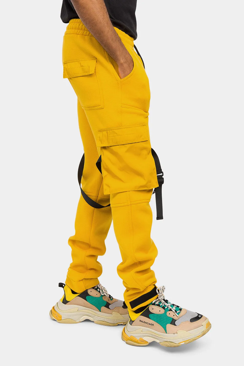 Adjustable Buckle Strap Cargo Sweatpants sold by G-Style USA product image thumbnail 5