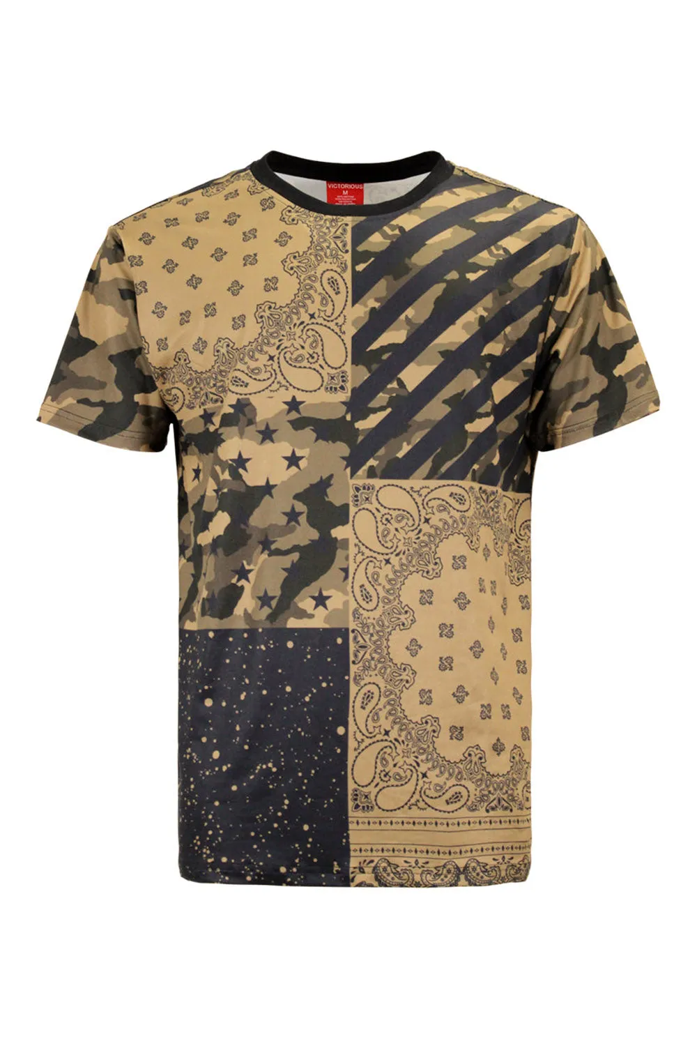 Bandana Paisley Pattern Block Graphic T-Shirt sold by G-Style USA
