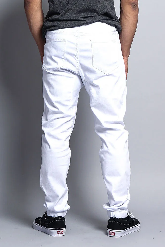 Men's Jogger Twill Pants (White) sold by G-Style USA product image thumbnail 3