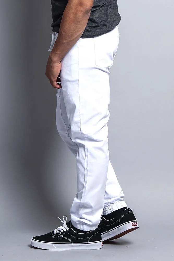 Men's Jogger Twill Pants (White) sold by G-Style USA product image thumbnail 4
