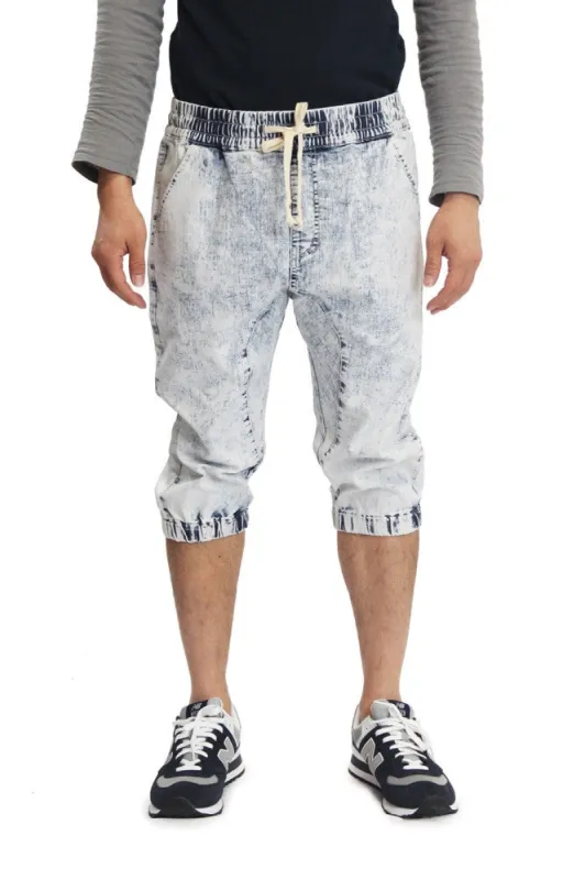 Men's Denim Jogger Shorts sold by G-Style USA
