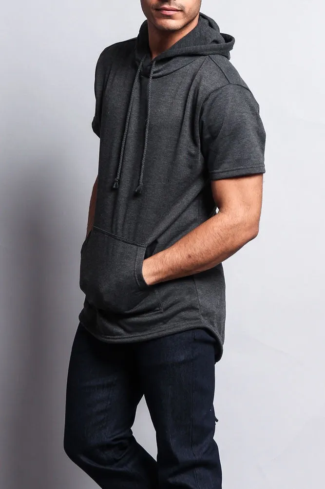 Long Length Short Sleeve Fishtail Pullover Hoodie sold by G-Style USA product image thumbnail 3