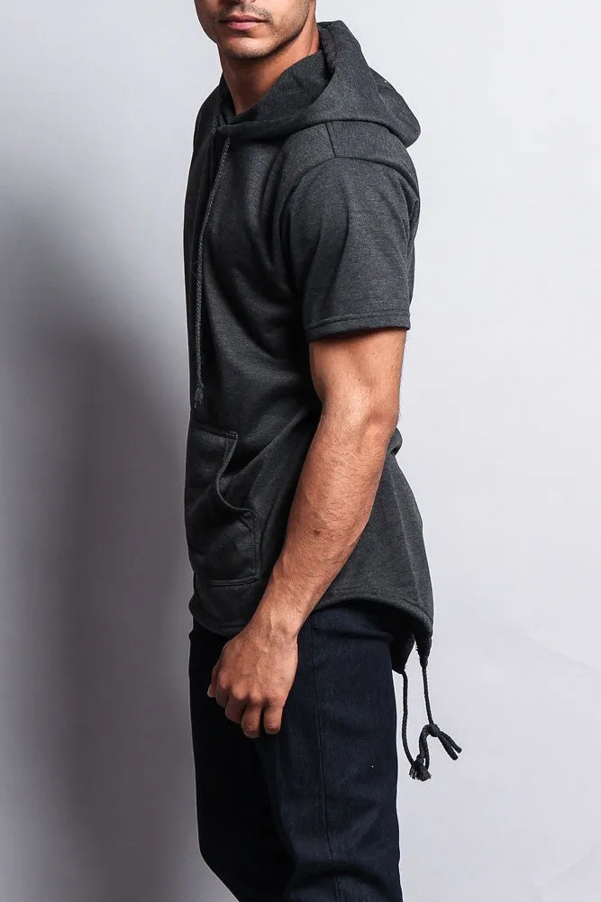 Long Length Short Sleeve Fishtail Pullover Hoodie sold by G-Style USA product image thumbnail 4