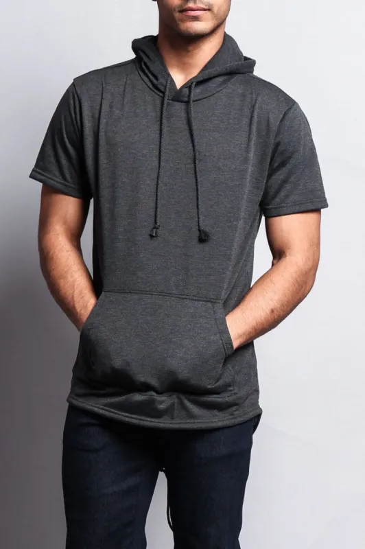 Long Length Short Sleeve Fishtail Pullover Hoodie sold by G-Style USA