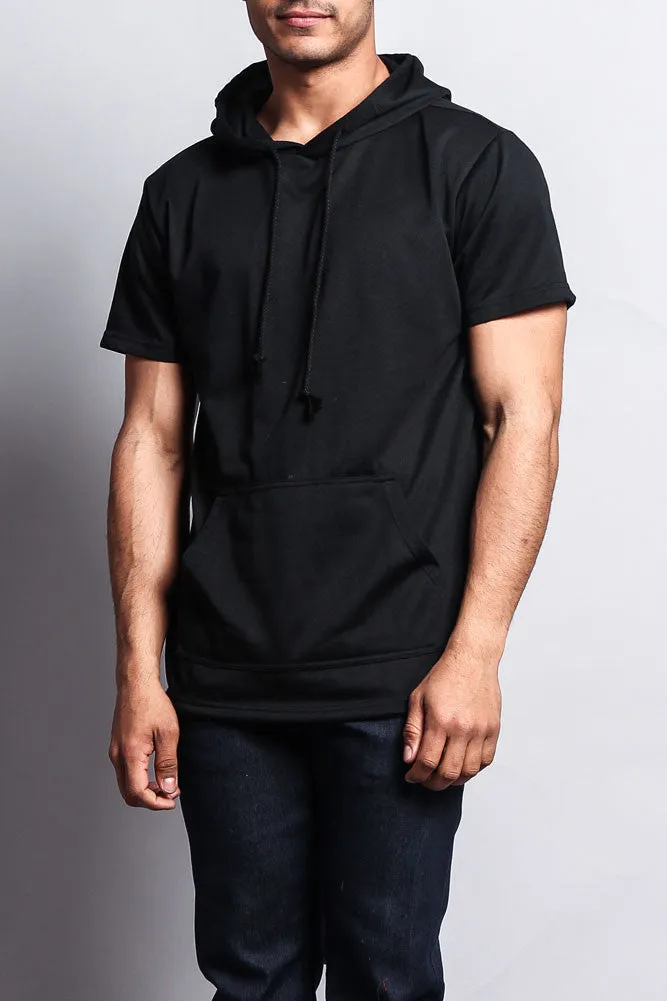 Long Length Short Sleeve Fishtail Pullover Hoodie sold by G-Style USA product image thumbnail 2