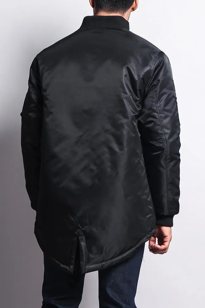Patched Long Length MA-1 Bomber Jacket sold by G-Style USA product image thumbnail 4