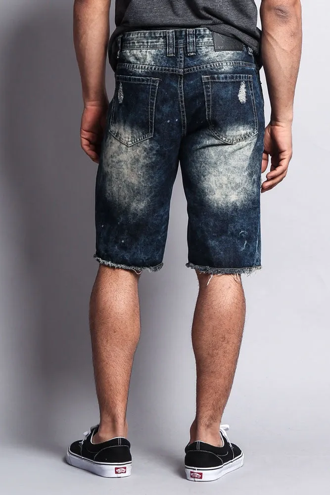 Distressed Paint Splattered Denim Shorts sold by G-Style USA product image thumbnail 4