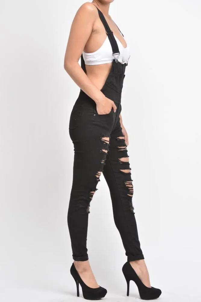 Women's Destroyed Skinny Overalls sold by G-Style USA product image thumbnail 4