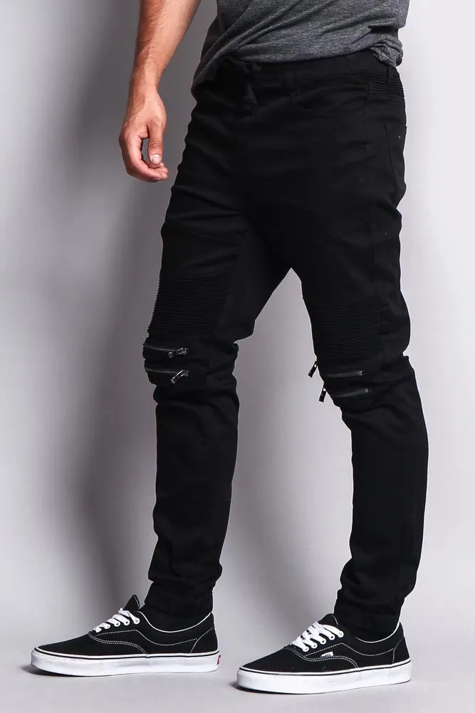 Zipper Knee Biker Twill Jogger Pants sold by G-Style USA product image thumbnail 3