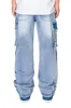 Men's Loose Fit Raw Edge Cargo Jeans sold by G-Style USA