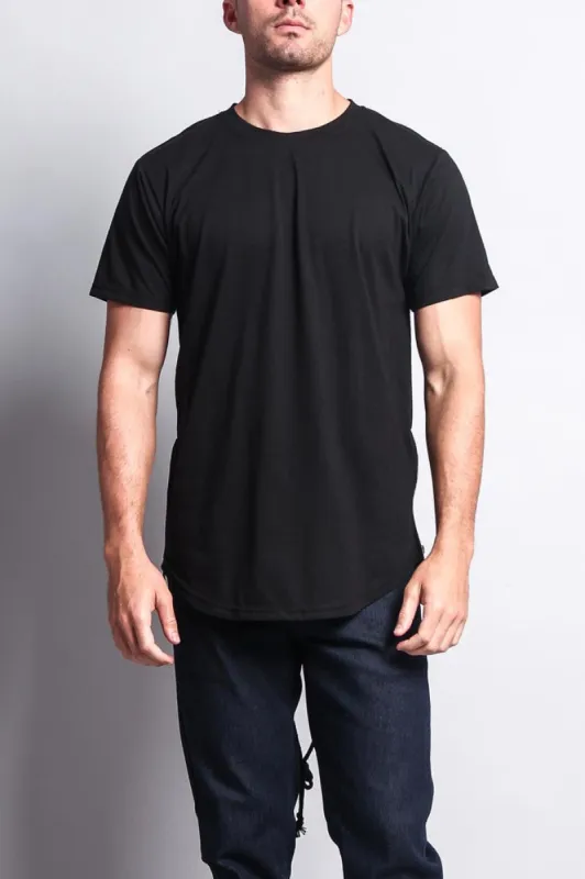 Fishtail Long Length Curved Hem T-Shirt made by G-Style USA