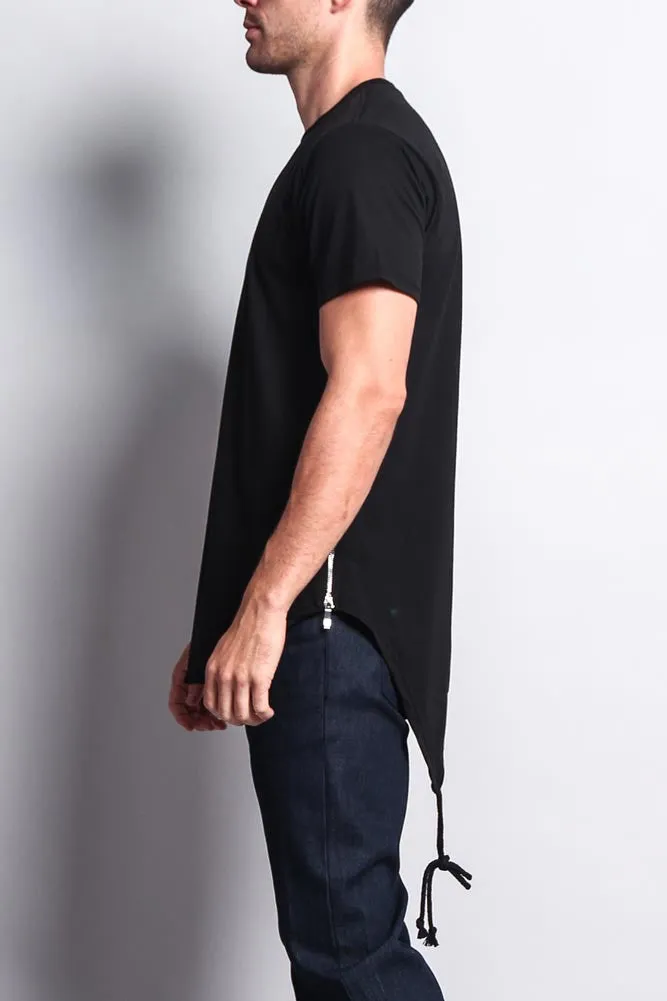Fishtail Long Length Curved Hem T-Shirt sold by G-Style USA product image thumbnail 3