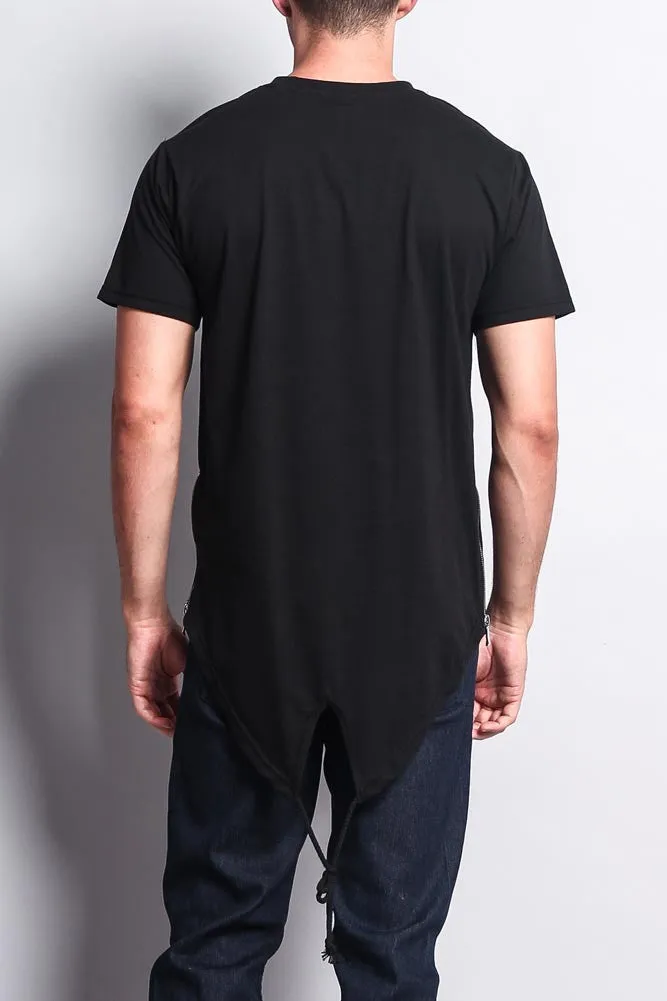 Fishtail Long Length Curved Hem T-Shirt sold by G-Style USA product image thumbnail 4
