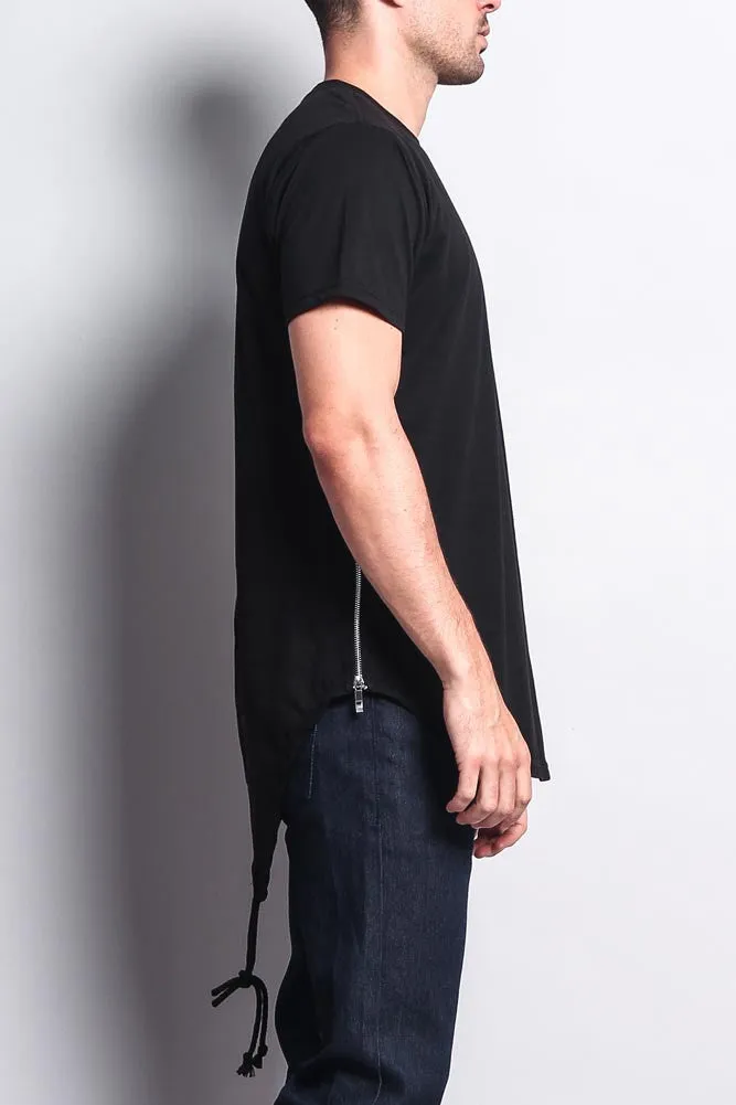 Fishtail Long Length Curved Hem T-Shirt sold by G-Style USA product image thumbnail 5