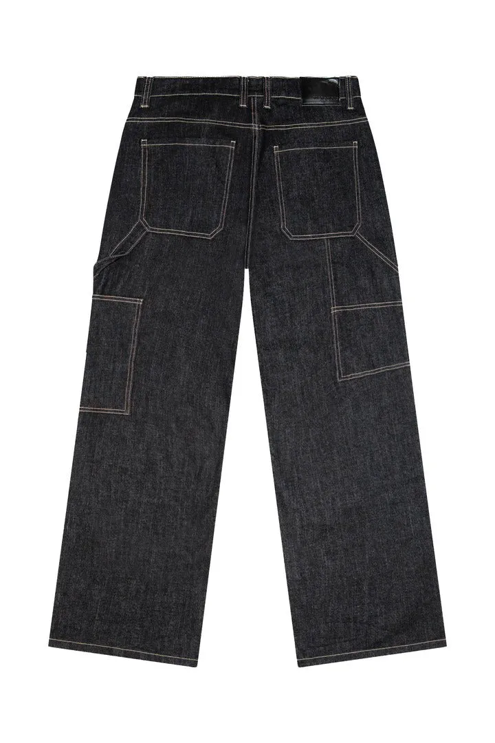 Raw Denim Baggy Fit Carpenter Jeans sold by G-Style USA product image thumbnail 5