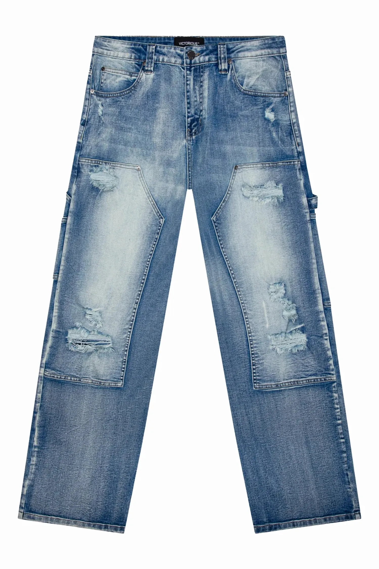 Baggy Fit Distressed Carpenter Denim Jeans sold by G-Style USA