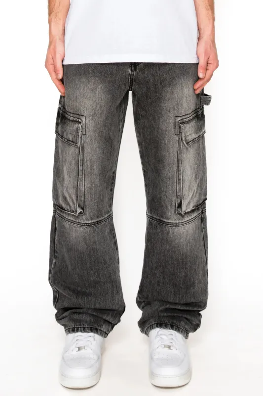 Baggy Fit Cargo Denim Jeans sold by G-Style USA