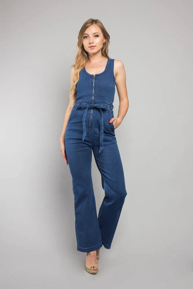 Tied Denim Jumpsuit sold by G-Style USA