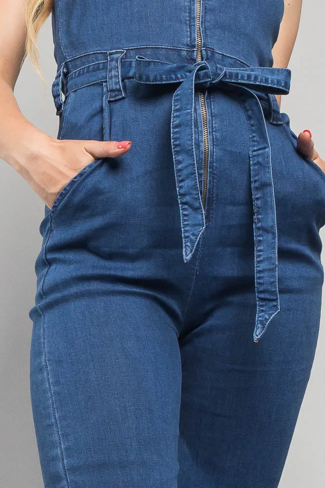 Tied Denim Jumpsuit sold by G-Style USA product image thumbnail 5