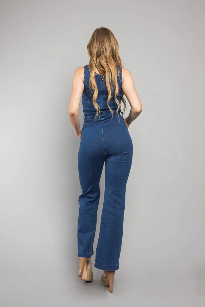 Tied Denim Jumpsuit sold by G-Style USA product image thumbnail 3