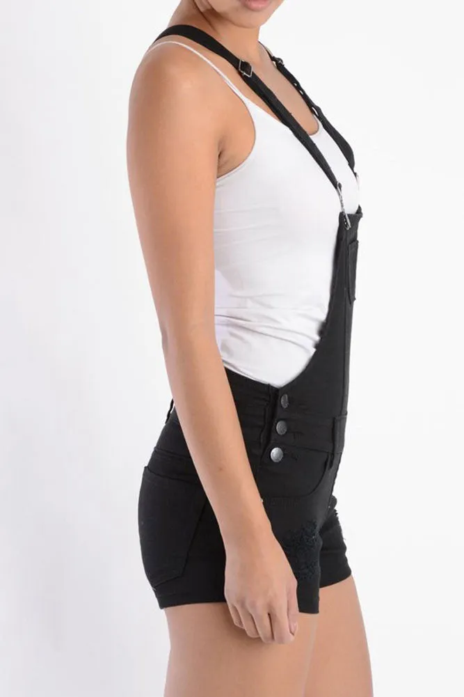 Women's Ripped Short Overalls sold by G-Style USA product image thumbnail 3