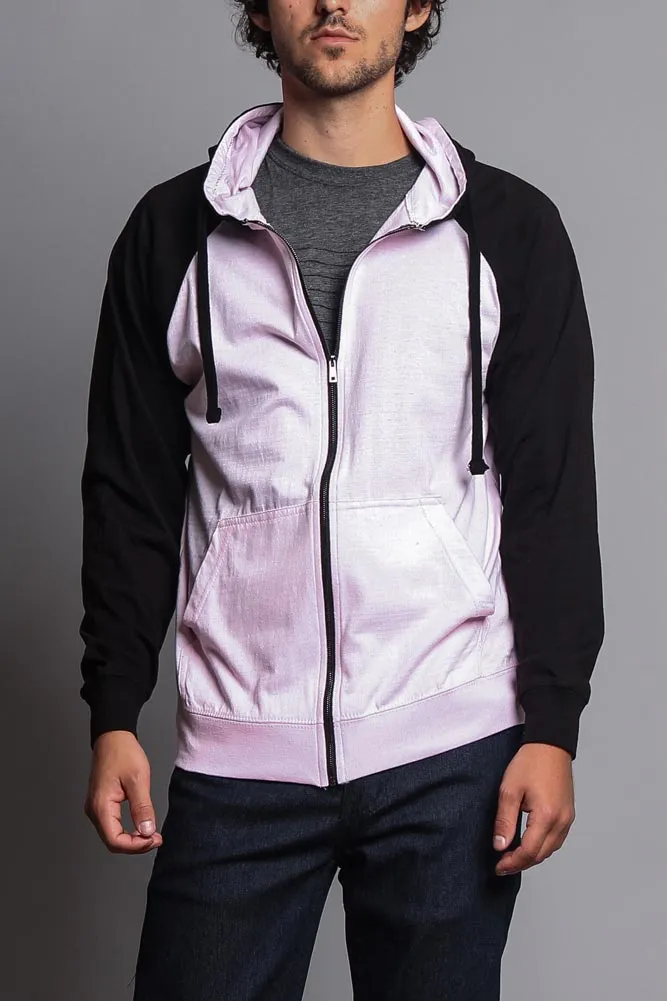 Men's Contrasting Zip Up Hoodie sold by G-Style USA product image thumbnail 2