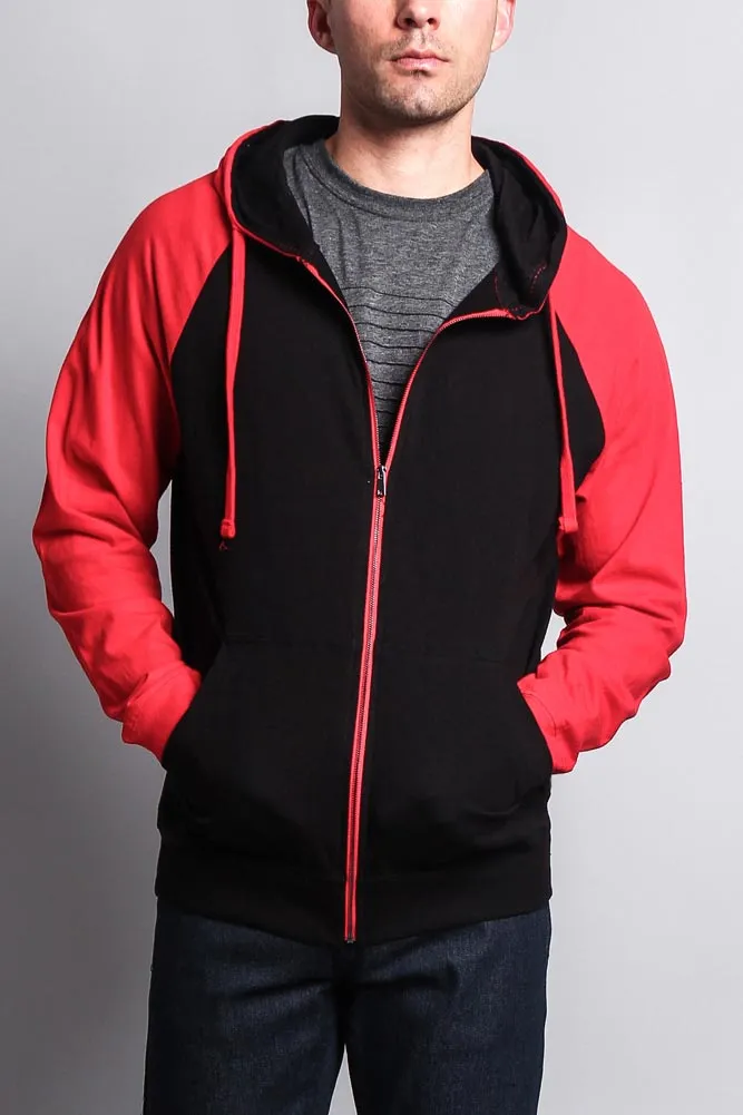 Men's Contrasting Zip Up Hoodie sold by G-Style USA