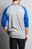 Men's Baseball T-Shirt (Grey/Royal Blue) sold by G-Style USA
