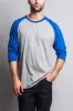 Men's Baseball T-Shirt (Grey/Royal Blue) sold by G-Style USA