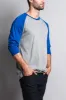 Men's Baseball T-Shirt (Grey/Royal Blue) sold by G-Style USA