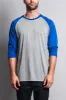 Men's Baseball T-Shirt (Grey/Royal Blue) sold by G-Style USA