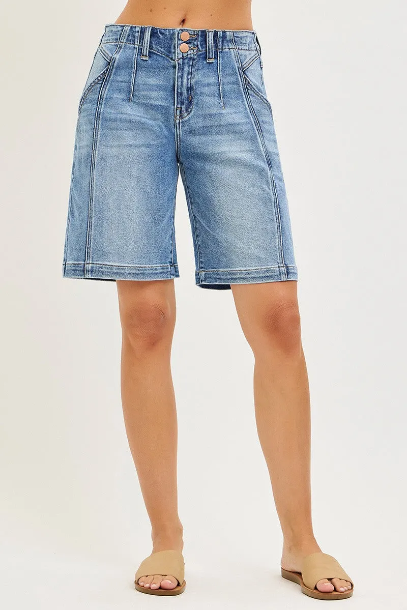 RISEN 2-Button Slouchy Jorts with Pockets sold by G-Style USA product image thumbnail 2